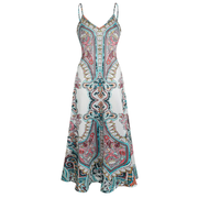 Emilia | Schickes Sommerkleid mit floralem Muster – Hellgrün