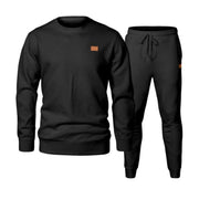 Axel | Herren Jogginganzug Set 2-teilig Strukturiert Sweatshirt – Schwarz