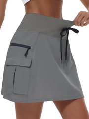 Narda | Bequemer Aktiver Rock mit Shorts – Hellgrau (fast ausverkauft)