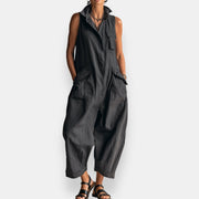 Asterine - Leichter Jumpsuit – Schwarz