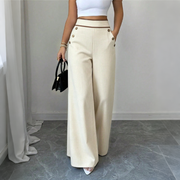 Oriessa - Hochtaillierte Matrosenhose – Aprikose