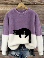 Mirevalyn - Weichgriff-Pullover – Lila