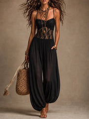 Caradine - Luftiger Harem-Jumpsuit – Schwarz