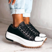 Orthopädische Damenschuhe mit Fußgewölbestütze – Schwarz