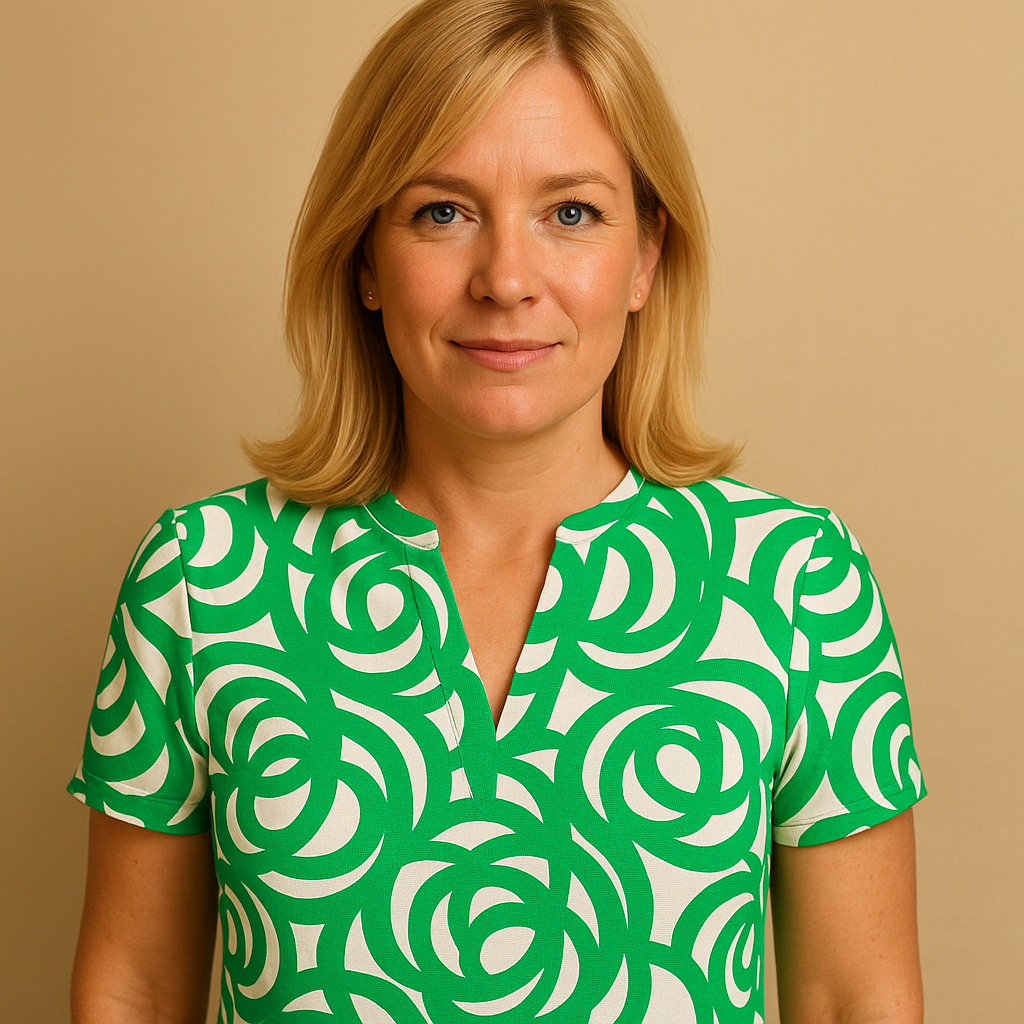 Monique | Print jurk mit V-Ausschnitt