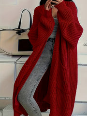 Rosalienne - Weichgriffiger Longcardigan – Rot