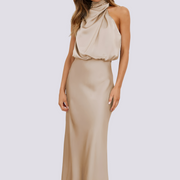 Chrissy - Schickes Cocktailkleid für Damen – Beige