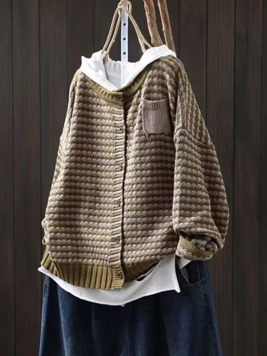 Celine | Strukturiertes Gestricktes Cardigan