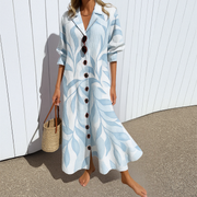 Damen Mehrfarbiges Sommerkleid – Hellsblau