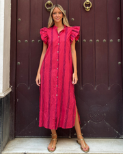 Malea | Zeitloses Rosé-Kleid – Deeppink