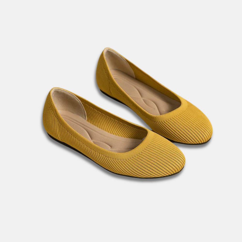 Ballerinas mit Strickstruktur | Rundkappe | Komfortabel & Minimalistisch