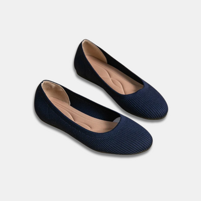 Ballerinas mit Strickstruktur | Rundkappe | Komfortabel & Minimalistisch