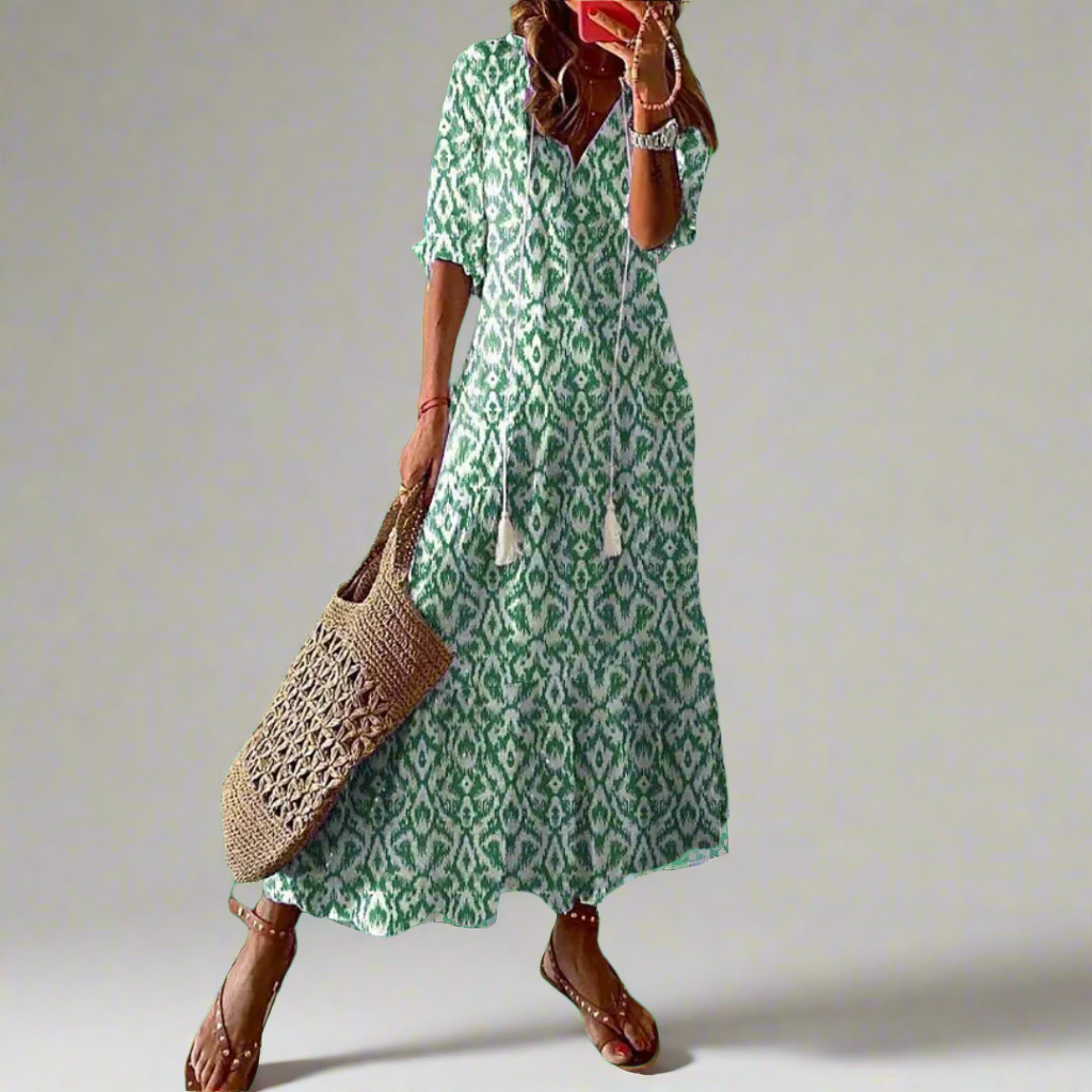 Almuth | Premium Sommerkleid mit Druckdesign