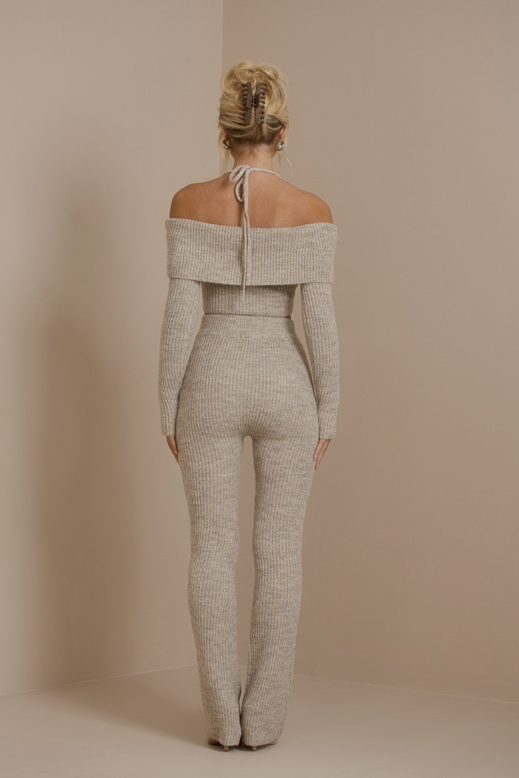 Schulterfreies Strick-Set | Feminine Eleganz & Komfort | Figurbetonter Schnitt