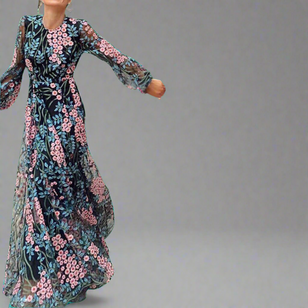 Marlies | Rückenfreies Maxikleid aus Premiumstoff