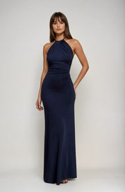 Sommerfeld | Halter Maxikleid – Marineblau