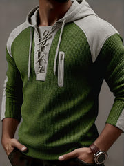 Ashcombe - Kuscheliger gerippter Hoodie – Grün