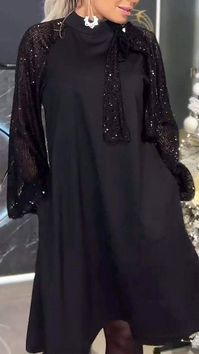 Damen | Patchwork-Paillettenkleid