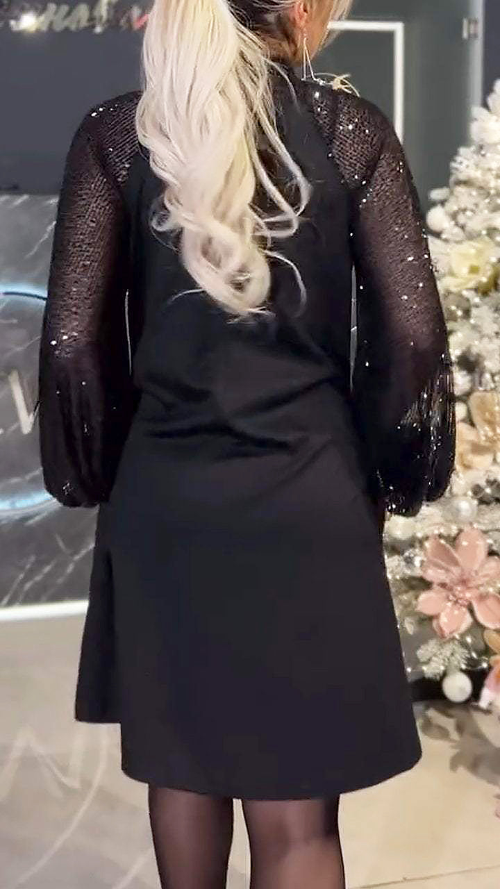 Damen | Patchwork-Paillettenkleid