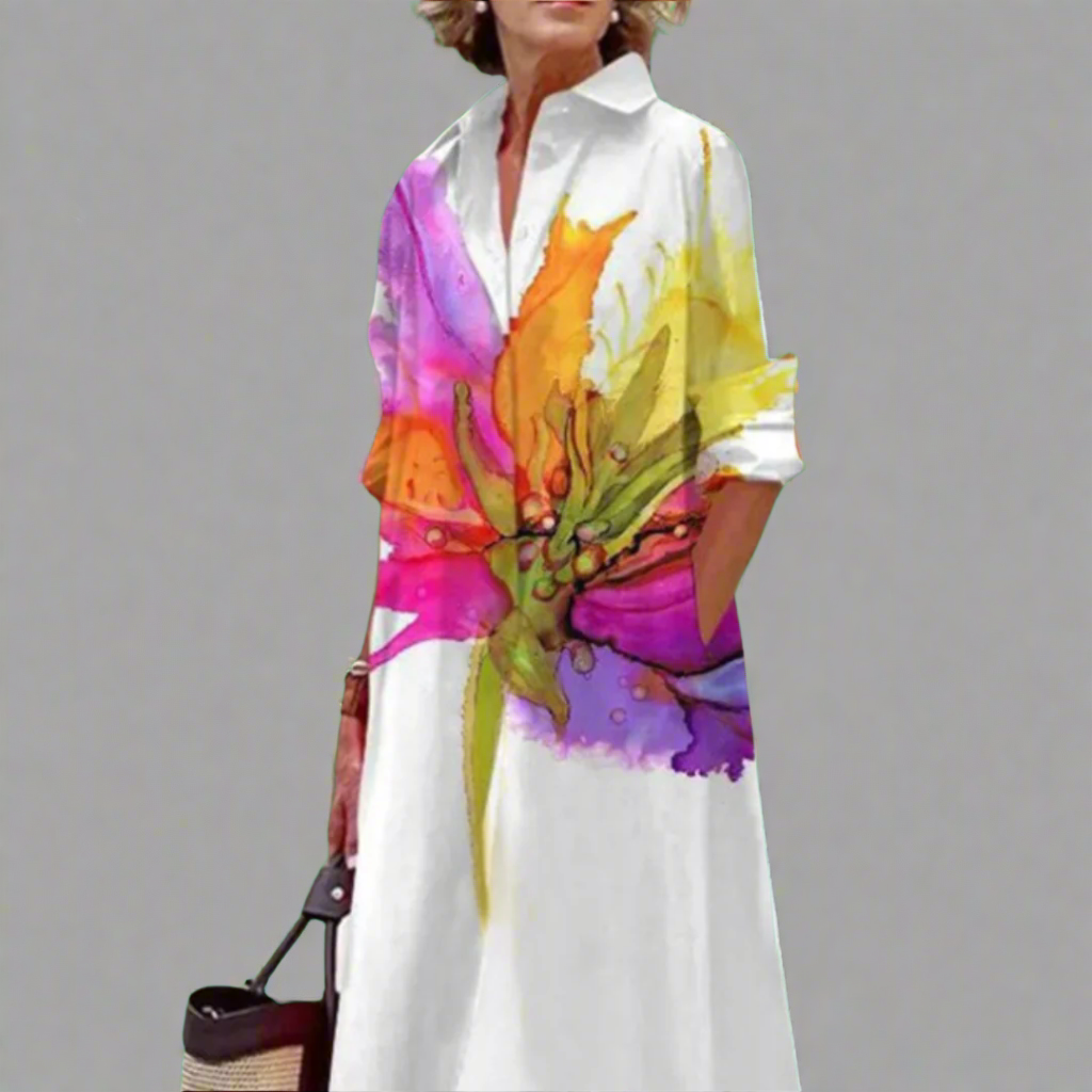 Ulricke | Handgefertigtes Premium-Kleid mit geometrischem Muster