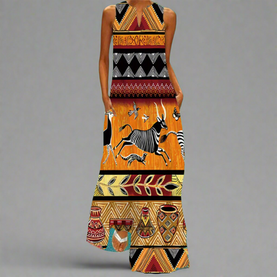 Briselotte | Elegantes Vintage Maxi-Kleid für den Sommer