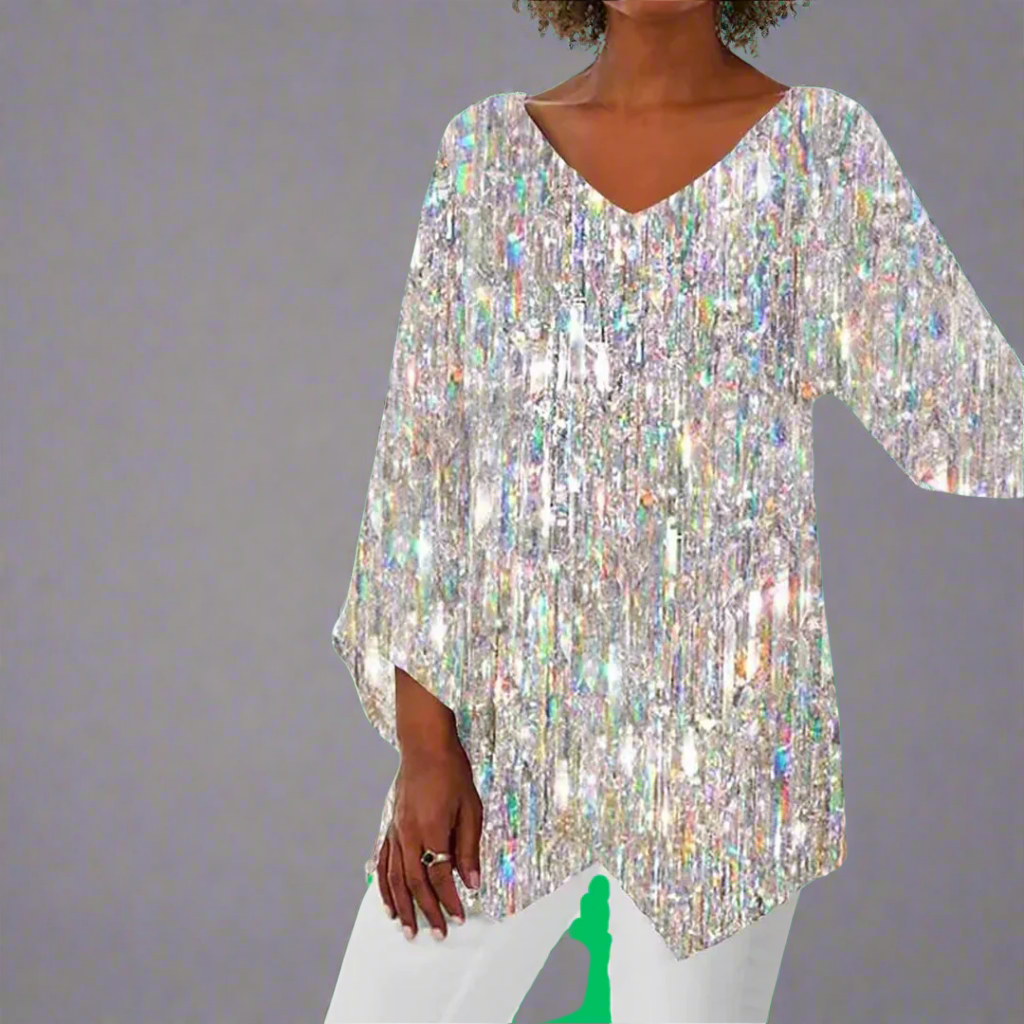 Janka | Vintage-Oberteil aus weichem Premiumstoff mit schmeichelhaftem V-Ausschnitt