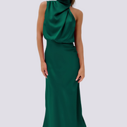 Chrissy - Schickes Cocktailkleid für Damen – Dunkelgrün