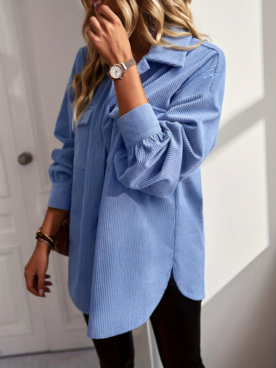 Weiche Cordjacke mit Kragen für Damen