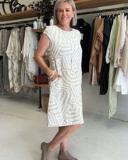 Fiona | Sommerkleid mit charmantem Rundhalsausschnitt – Weiß