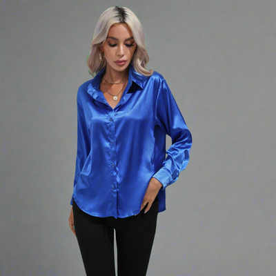 Xaveria | Premium Satinbluse mit elegantem Glanz