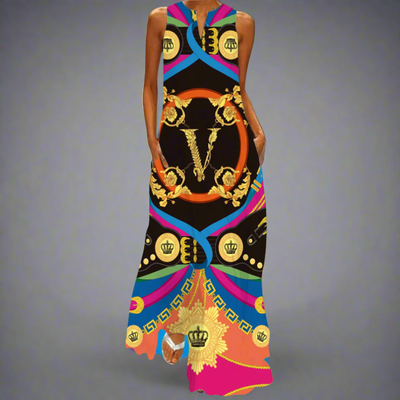 Briselotte | Elegantes Vintage Maxi-Kleid für den Sommer