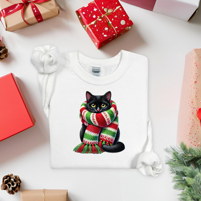 Schal Katze Weihnachten Sweatshirt