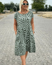 Fiona | Sommerkleid mit charmantem Rundhalsausschnitt – Grün