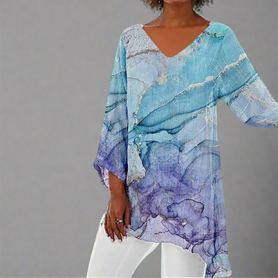 Janka | Vintage-Oberteil aus weichem Premiumstoff mit schmeichelhaftem V-Ausschnitt