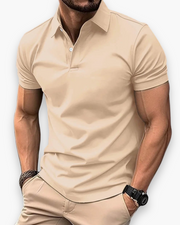 Collo | Herren Kurzarm Poloshirt Slim Fit Einfarbig Sportpolo – Khaki