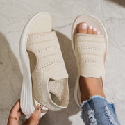 Aerin - Gepolsterte Plateausandalen – Beige