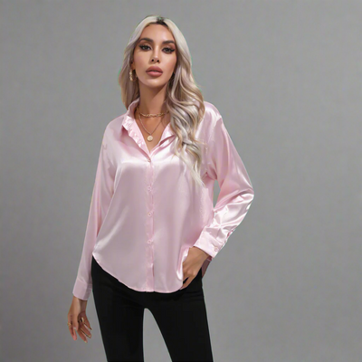 Xaveria | Premium Satinbluse mit elegantem Glanz