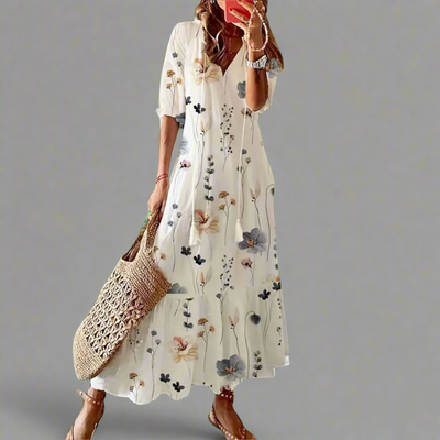 Almuth | Premium Sommerkleid mit Druckdesign