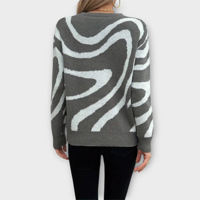 Zebra-Muster-Pullover – Auffällig, modern und mühelos stilvoll