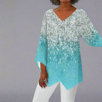 Janka | Vintage-Oberteil aus weichem Premiumstoff mit schmeichelhaftem V-Ausschnitt