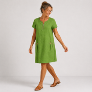 Lucienne - Leichtes Leinenkleid – Grün