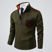 Simon | Herrenpullover elegant warm für die Winterzeit – Hellgrün