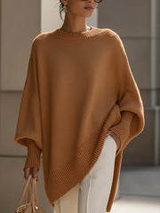 Ashlyn - weicher Oversize-Pullover – Karamell