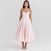 Zendaya - Elegantes Kleid mit doppelter Lage – Rosa