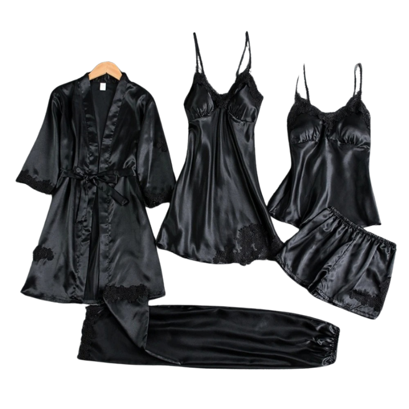 Livia | Luxurious 5-in-1 satin pyjama set