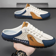 Alrian | Sportliche Herren-Pantoletten mit Schnürdesign – Braun