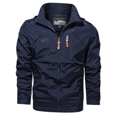 Regenjacke Herren Mit Stehkragen | Wasserabweisend Und Mit Reißverschluss