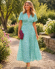 Sommerfeld | Sommerkleid mit fließender Silhouette – Grün