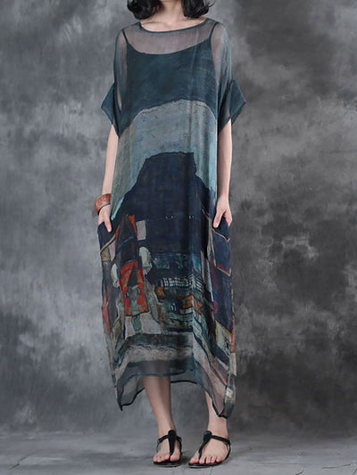 Despina | Lose bedrucktes Kleid