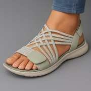 Serafina - Stützende Riemchensandalen – Grün